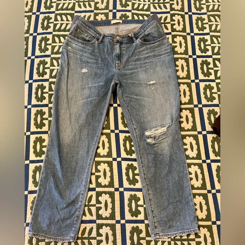 Hatch Light Blue Distressed Boyfriend Jeans